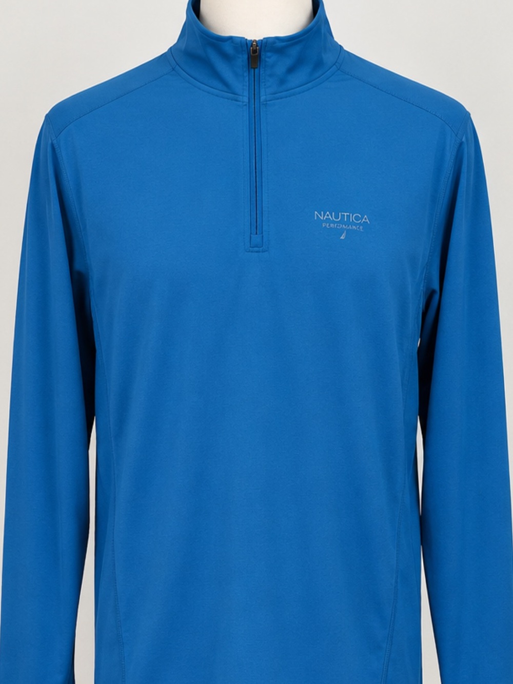 Nautica Men’s Bright Blue Lightweight Quarter-Zip Pullover